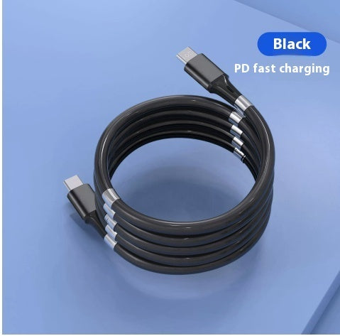 Travel Storage Data Cable Portable Magnetic Type-c Creative Car