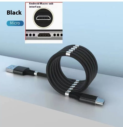 Travel Storage Data Cable Portable Magnetic Type-c Creative Car