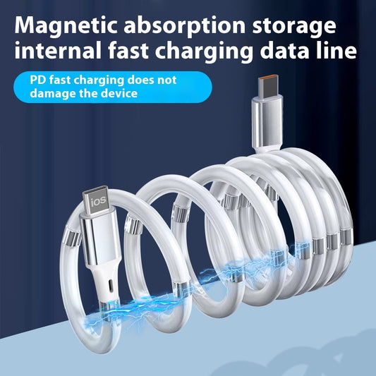 Travel Storage Data Cable Portable Magnetic Type-c Creative Car